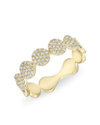 Anne Sisteron - Metallic 14kt Yellow Gold Corona Half Diamond Ring - Lyst