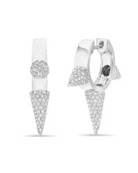 Anne Sisteron | Multicolor 14kt Yellow Gold Diamond Extreme Punk Rock Huggie Earrings | Lyst