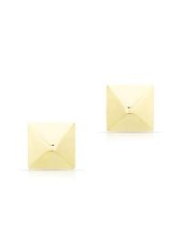 Anne Sisteron | Metallic 14kt Yellow Gold Pyramid Stud Earrings | Lyst
