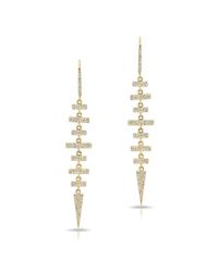 Anne Sisteron | Metallic 14kt Yellow Gold Diamond Earrings | Lyst