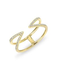 Anne Sisteron | Metallic 14kt Yellow Gold Diamond Open Spike Ring | Lyst