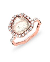 Anne Sisteron | Multicolor 14kt Rose Gold Luxe Organic Diamond Slice Ring | Lyst