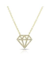 Anne Sisteron | Metallic 14kt Yellow Gold Diamond Bling Necklace | Lyst