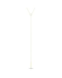 Anne Sisteron | Metallic 14kt Yellow Gold Open Square Diamond Lariat Necklace | Lyst