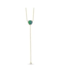 Anne Sisteron | Metallic 14kt Yellow Gold Diamond Opal Lariat Flirt Lariat Necklace | Lyst
