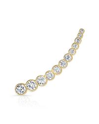 Anne Sisteron | Metallic 14kt Yellow Gold Diamond Luxe Shooting Star Ear Climber | Lyst