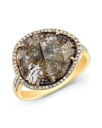 Anne Sisteron | Metallic 14kt Yellow Gold Diamond Slice Organic Ring | Lyst