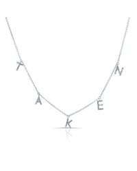 Anne Sisteron | Metallic 14kt White Gold Diamond Taken Necklace | Lyst