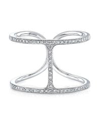 Anne Sisteron | Multicolor 14kt White Gold Diamond H Ring | Lyst