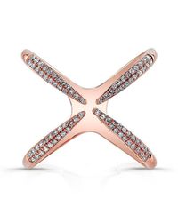 Anne Sisteron | Metallic 14kt Rose Gold Diamond Claw Ring | Lyst