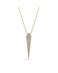 Anne Sisteron | Metallic 14kt Yellow Gold Diamond Spear Necklace | Lyst