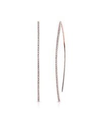 Anne Sisteron - Metallic 14kt Rose Gold Diamond Wishbone Earrings - Lyst