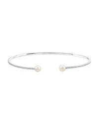 Anne Sisteron - Multicolor 14kt White Gold Diamond And Pearl Cuff - Lyst