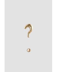 Open House - Metallic Gold Question Mark Earring - Lyst