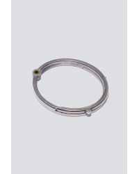 Giles & Brother - Metallic Silver Oxide Latch Cuff - Lyst