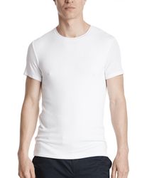 ATM - White Modal Rib Crew Neck Tee for Men - Lyst