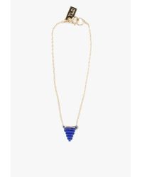 Iwona Ludyga | Blue Beaded Flag On Chain Bracelet | Lyst