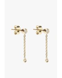Ariel Gordon | Metallic Diamond Chain Drop Earrings | Lyst