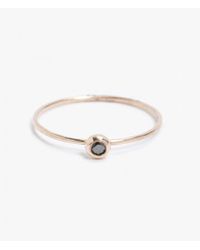 Blanca Monros Gomez | Pink 14k Rose Gold Seed Ring Black Diamond | Lyst
