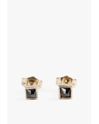 Jennie Kwon | Metallic Square Black Diamond Earrings | Lyst