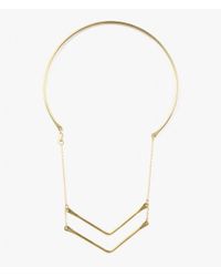 Soko | Metallic Double Chevron Offset Choker | Lyst