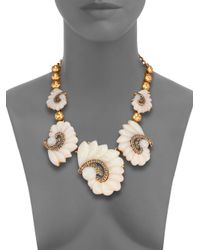 Oscar de la Renta | Metallic Swirl Graduated Necklace | Lyst