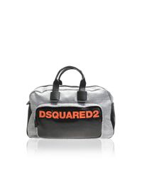 DSquared² - Gray Black And Grey Nylon And Jersey Large Bag for Men - Lyst