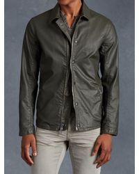John Varvatos | Green Cotton Zip Jacket for Men | Lyst