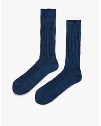 Anonymous Ism | Blue Indigo Rib Crew | Lyst