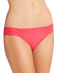 L*Space | Shirred Bikini Bottom | Lyst