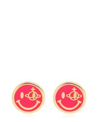 Vivienne Westwood | Red Smiley Earrings | Lyst