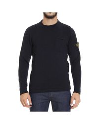 Stone Island | Blue Sweater for Men | Lyst