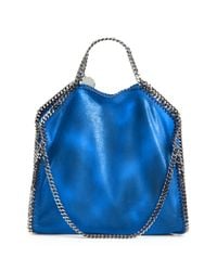 Stella McCartney | Blue Shaggy Deer Falabella Fold-over Small Tote | Lyst