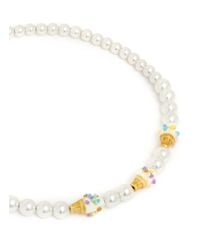 Venessa Arizaga | White 'game Of Cones Pearl' Necklace | Lyst
