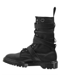mens leather and canvas boots