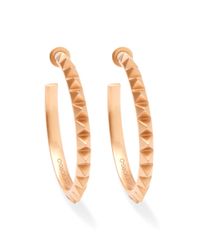 Eddie Borgo | Metallic Rose Gold-Plated Pyramid Hoop Earrings | Lyst