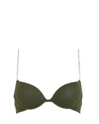 DSquared² | Green Stretch Cotton Jersey Padded Bra | Lyst