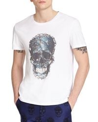Alexander McQueen | White Skull Print Cotton Tee for Men | Lyst