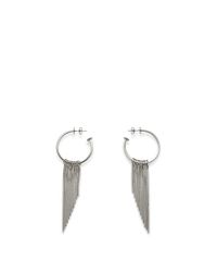Rebecca Minkoff | Metallic Fringe Hoop Earring | Lyst