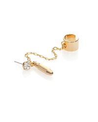 DANNIJO | Metallic Crew Crystal Draped Chain Ear Cuff | Lyst
