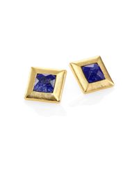 Stephanie Kantis | Metallic Flapper Lapis Square Earrings | Lyst