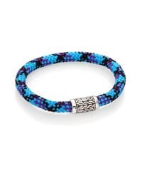 John Hardy | Blue Classic Chain Sterling Silver Sailing Cord Station Bracelet | Lyst