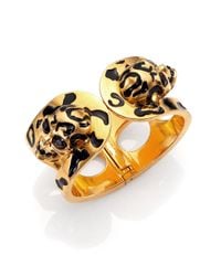 Alexander McQueen | Metallic Leopard Skull Bracelet | Lyst