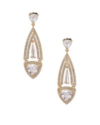 Adriana Orsini | Metallic Athena Teardrop Earrings/goldtone | Lyst