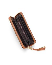 Rebecca Minkoff | Brown Ava Zip Wallet With Studs | Lyst