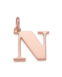 Monica Vinader | Metallic Alphabet Pendant N | Lyst
