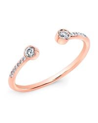 Anne Sisteron - Metallic 14kt Rose Gold Diamond Circuit Ring - Lyst
