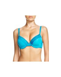 Natori | Blue Hidden Glamour Underwire Contour Bra #736044 | Lyst