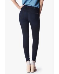 7 For All Mankind Blue Mid Rise Ankle Skinny