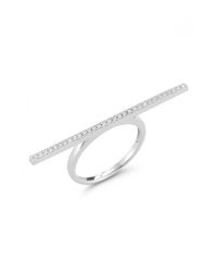 Dana Rebecca | Sylvie Rose Long Bar Ring in White Gold | Lyst